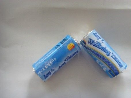 使い捨て可能な魔法の硬貨のティッシュを印刷して圧縮されたナプキン 22*24 CM を錠剤にして下さい